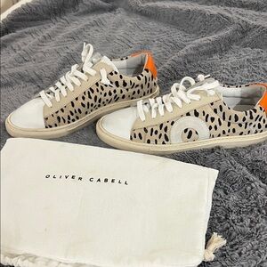 Oliver Cabell Women's Sneakers - Tan, Black, and Orange